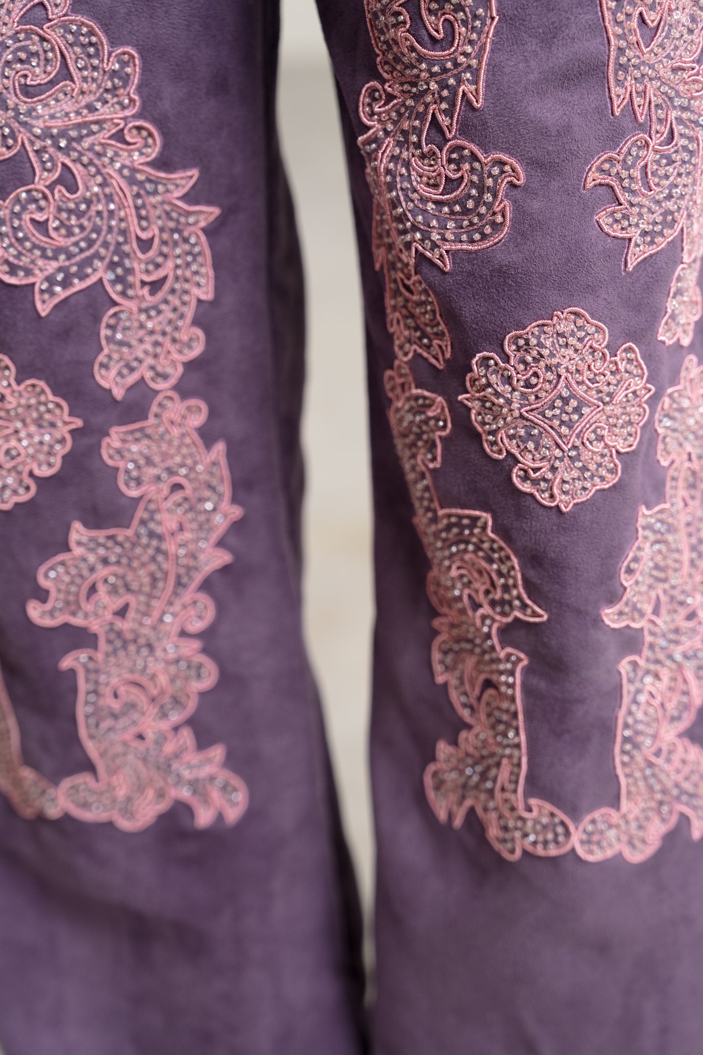 Purple Suede Pants