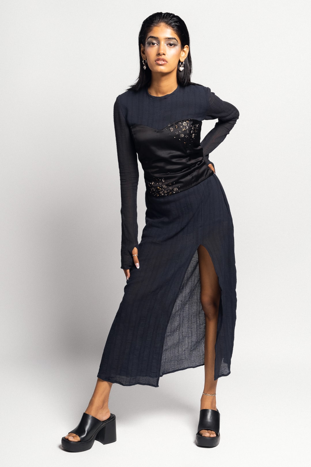 Shirina Dress in Midnight