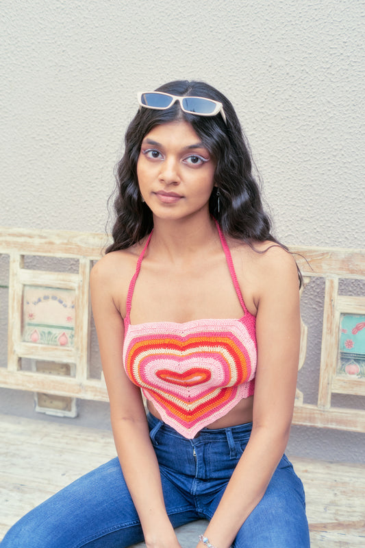 Hearts Crochet Top